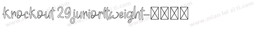 knockout 29juniorltweight字体转换